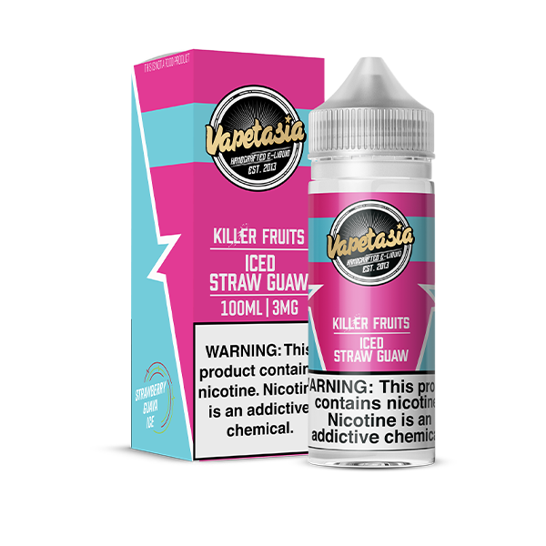 100ml-Iced-Straw-Guaw Vapetasia Killer Fruits Iced Straw Guaw eJuice