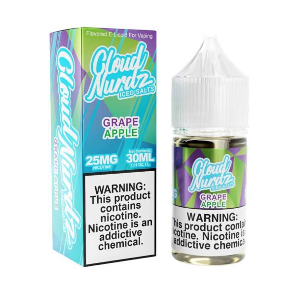 Cloud-Nerdz-Salt-Grape-Apple-Iced Cloud Nurdz Iced Salts Grape Apple eJuice