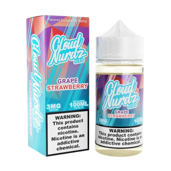 CloudNurdz-Grape-Strawberry-Iced Cloud Nurdz Iced Grape Strawberry eJuice