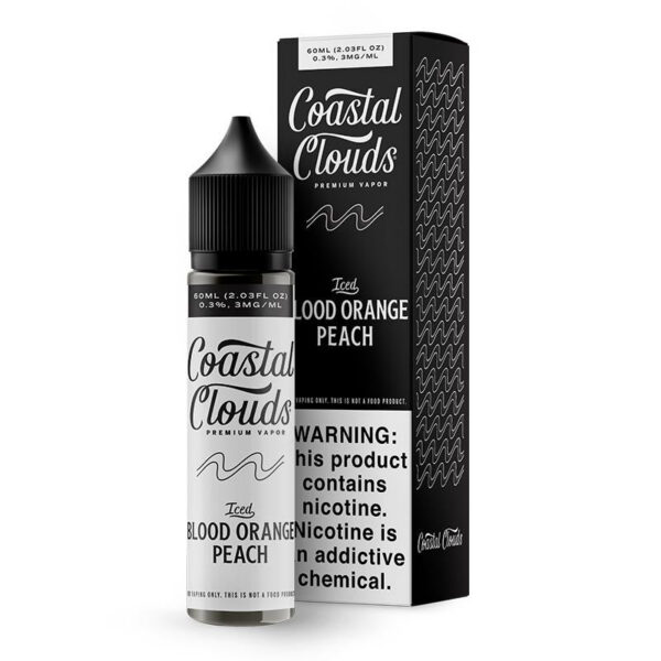 CoastalClouds_PV_2023_60ml_0mg_IcedBloodOrangePeach_BottleBox_Rendering_WEB Coastal Clouds Iced Blood Orange Peach eJuice